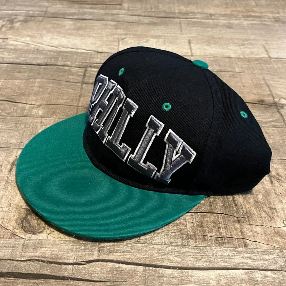 PHILLY Baseball Snapback Hat Cap One Nation Philadelphia Hat Green Gray Black - Picture 6 of 10